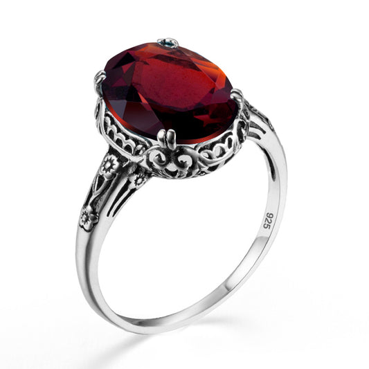 925 Silver ruby Ring