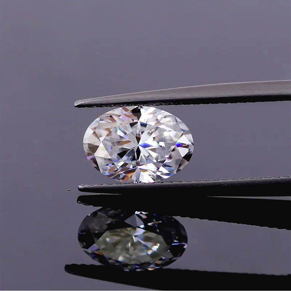 Loose Moissanite Diamond Stone for Wedding Rings and Jewelry Making - D Color VVS1 Clarity Gemstones with GRA Certificate